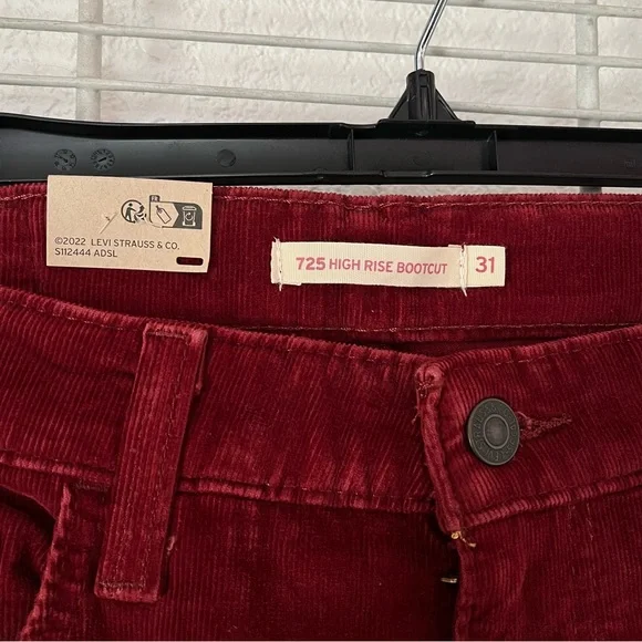 New Levi’s 725 High Rise Bootcut Corduroy Pants - Picture 5 of 10